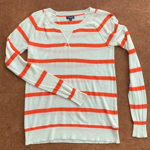 Splendid Sweater, Cream/Orange, Women's XS - Picture 1 of 7